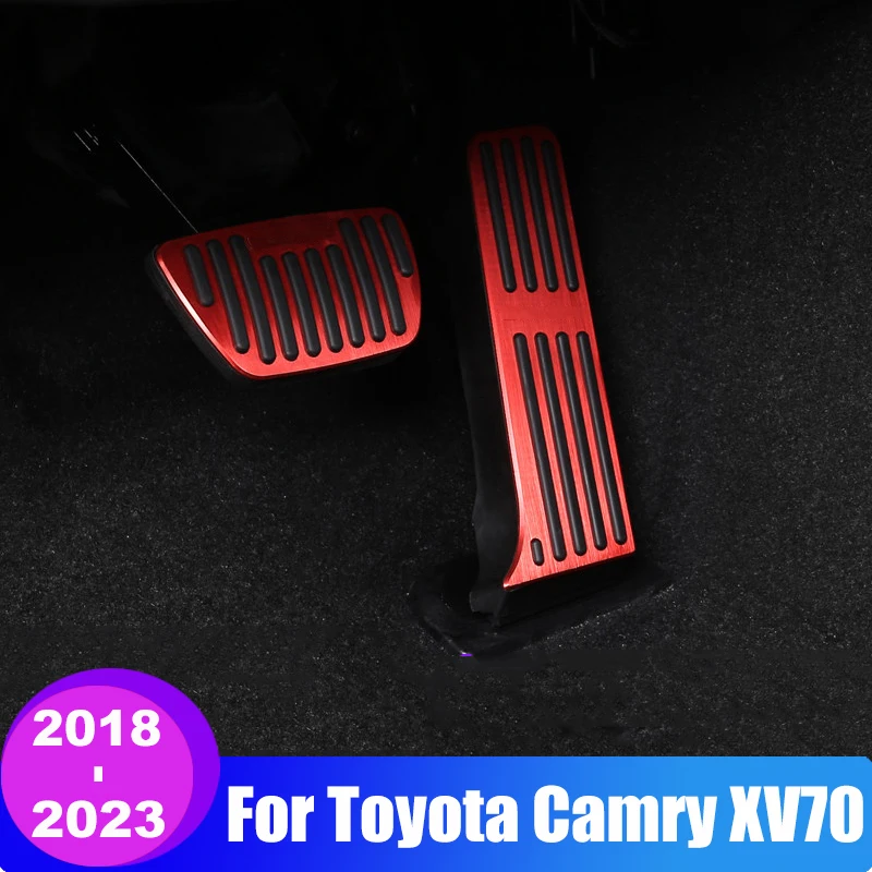 For Toyota Camry XV70 2018 2019 2020 2021 2022 2023 2024 Car Accelerator Gas Brake Pedals Non-Drilling Cover Footrest Trim Pad