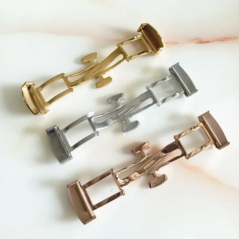 Watch buckle For Patek Philippe Silicone 5164A 5167A 5168A Aquanaut Folding Stainless Steel Folding Watch Strap Buckle 18mm