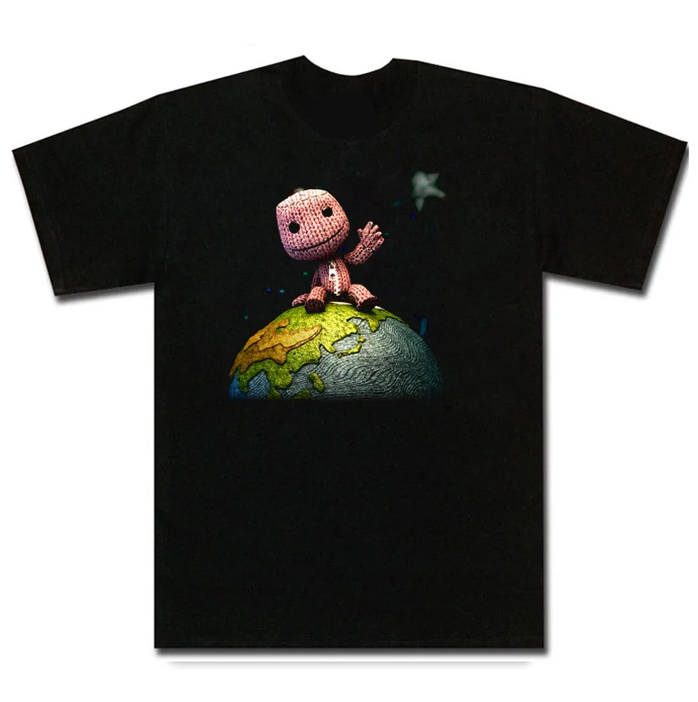 Camiseta con estampado 3D de Little Big Planet Classic Electronic Game para hombre y mujer, camiseta unisex con cuello redondo del protagonista Sackboy