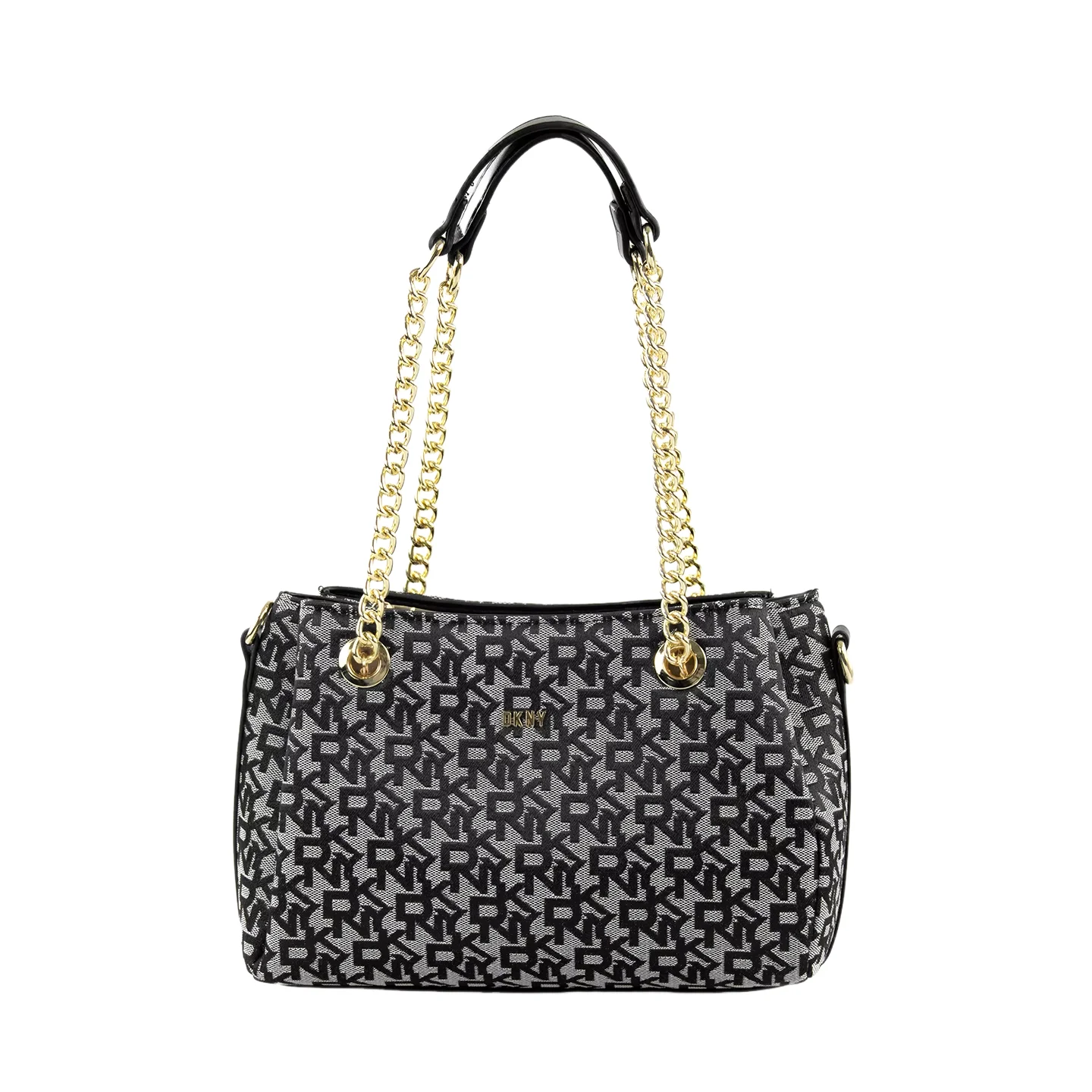 Women Bags Dkny - DKNY Damen-Handtasche mit Monogramm-Kette, Goldbeschlägen, Obergriff,