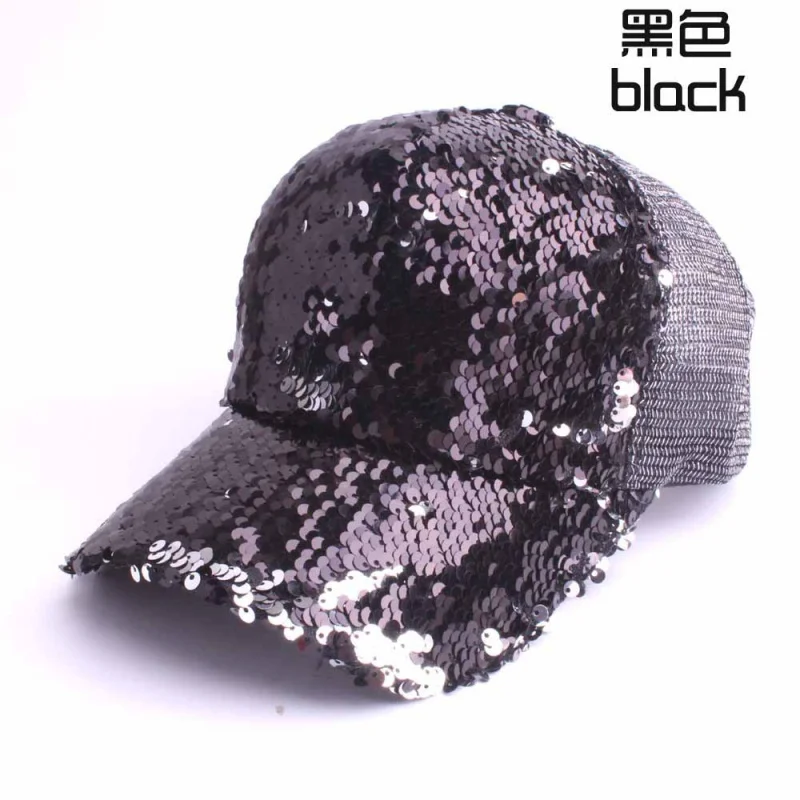Men's Trendy Baseball Cap Fashion Full Print Versatile Sun Hat Women's Sequin New Trendy Duckbill Cap Sun Protection
