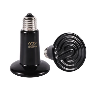 ペット爬虫類遠赤外線セラミック加熱ランプ 110 V/220 V 熱エミッター電球 25 ワット 50 ワット 75 ワット 100 ワット 150 ワット 200 ワット動物ハッチ加熱