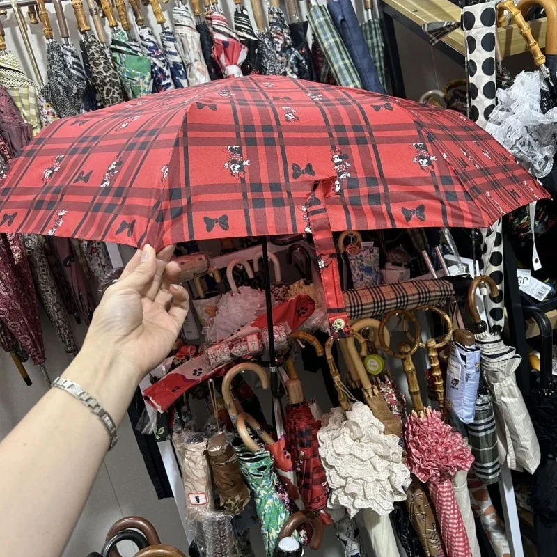 New Mickey Mouse cartoon peripheral umbrella for men and women cartoon large size high-value creative trendy umbrella gift