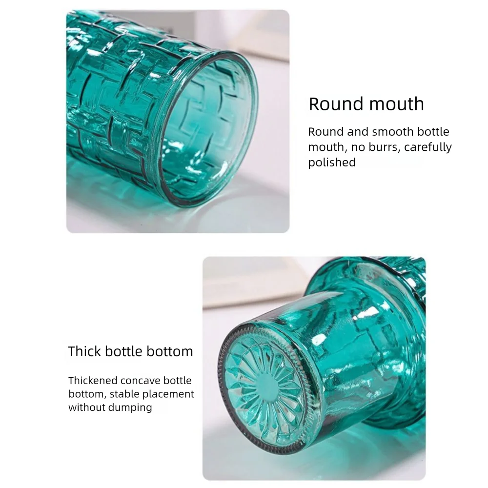 

Elegant Glass Vase Modern INS Decorative Bottles Hydroponic Plants with Wooden Base Hydroponic Flower Pot Home
