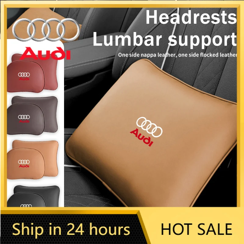 

2026 Hot For Audi Car Seat Headrest Neck Support Lumbar Protector Cushion For Audi Q5 Q7 Q3 Q8 Q2 A3 A4 A6 A5 A1 A8 S1 S3 S4 RS5