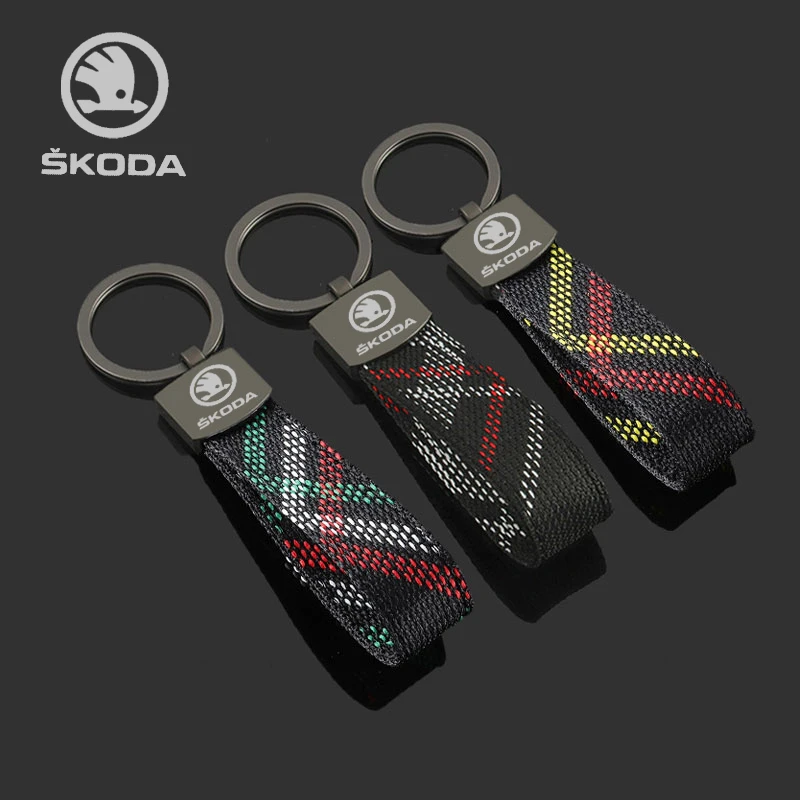 3D Metal Car Emblem Key Chain Ring Auto Keyring for Skoda Octavia Fabia Rapid Yeti Superb Octavia A5 A7 Keychain Accessories