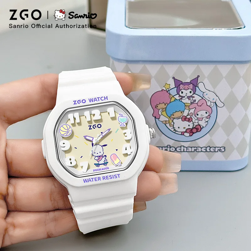 ZGO x Pacha Dog Children\'s Watch for Girls, Teenagers, Square Watch, Luminous, Waterproof, Birthday Gift 357