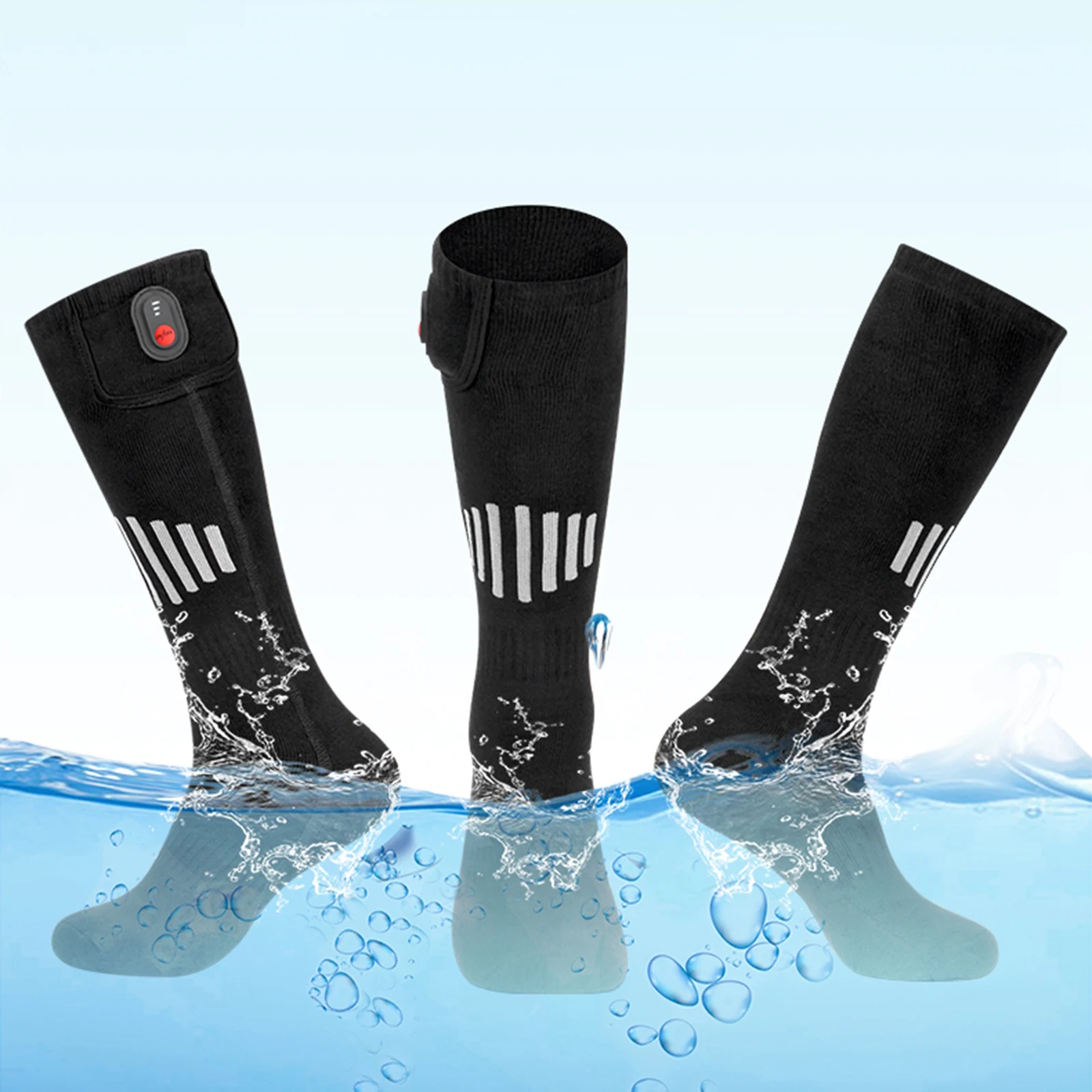 Winter Heated Socks Thermal Stretchy Stockings Unisex Heating Foot Warmer Electric Socks Warm Socks Skiing 35 to 55°C No Battery