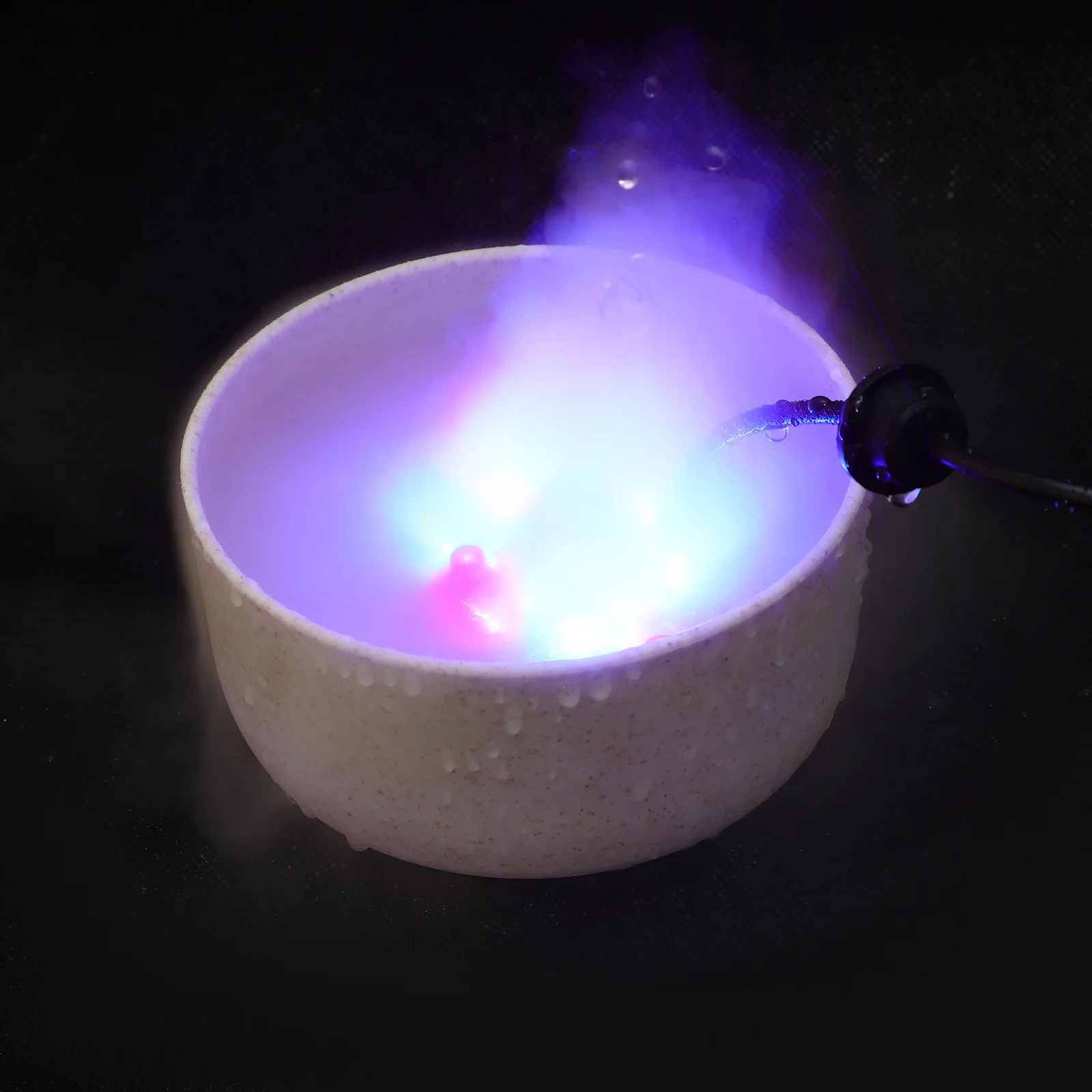 12 LED ضباب صانع الجنينة نافورة صغيرة الضباب البخاخ حوض السمك خزان الأسماك الهواء المرطب ضوء المصباح ضباب صانع الأسماك #2