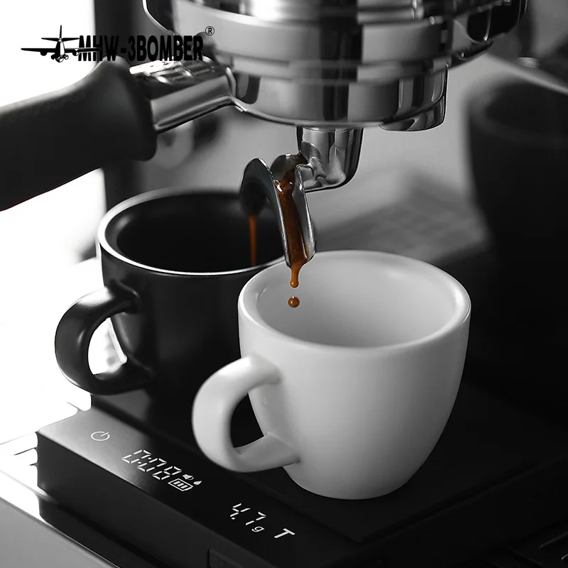 MHW-3BOMBER 80 ml Keramik-Espressotasse mit Untertasse Set Latte Art Tassen Kaffeetasse Professionelles Heim-Barista-Werkzeugzubehör