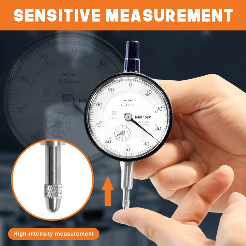 

Mitutoyo Precision 0.01mm Dial Indicator Gauge 10mm Range Gauge Dial Gauge Standard Measuring Instrument Electronic Tools 2046s