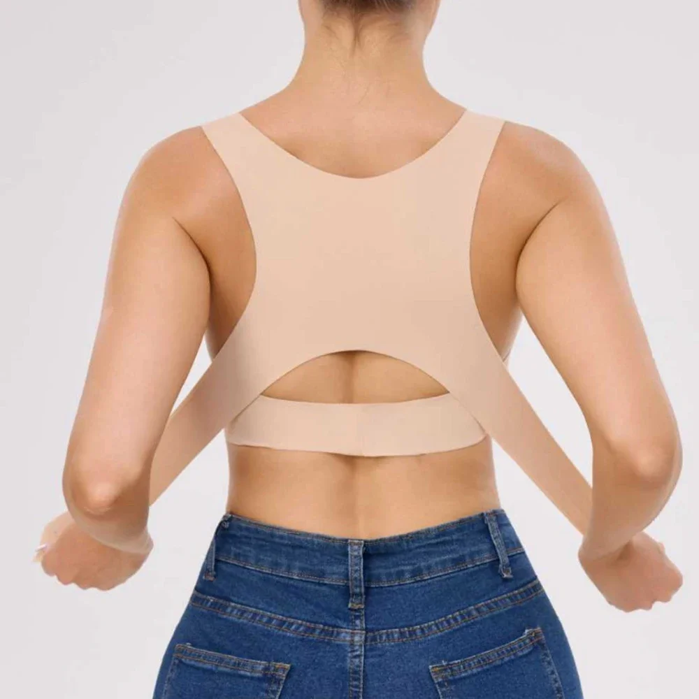 Haltungskorrigierender BH mit Rückenstütze und Vorderverschluss für Damen, unterstützende BHs ohne Bügel – Detail 4