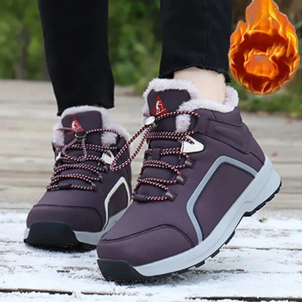 

36-45 Yards Plus Velvet Warmth Men's and Women's Cotton Shoes, Leisure Walking Middle-Aged And Elderly Women's Sports Shoes