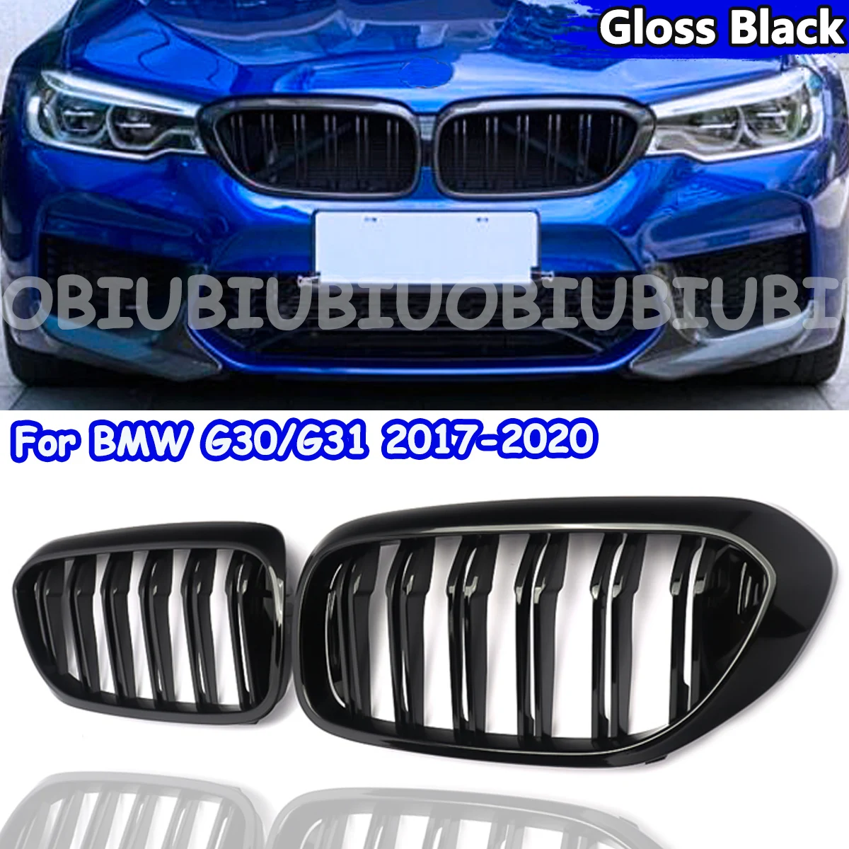 

Car Front Grille Grid For BMW G30 G31 5 Series 518d 520i 530i Sport 2017 2018 Kidney Grille Grill Gloss Black Performance Look
