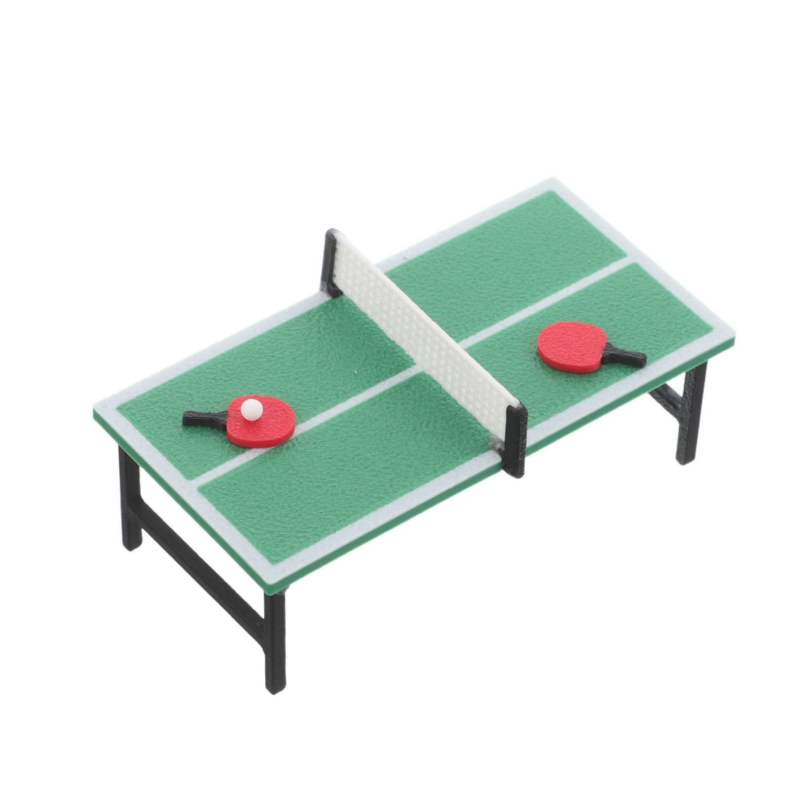 

1Set Miniature Table Tennis Set Realistic Mini Sports Equipment Small Mini House Table for Dollhouse Furniture Decoration