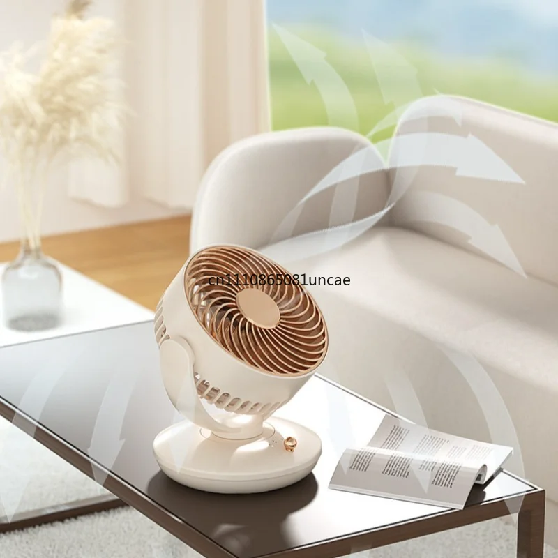 For USB Rechargeable Portable Mini Oscillating Fan Long Battery Life Desktop Table Cooling Small Fan