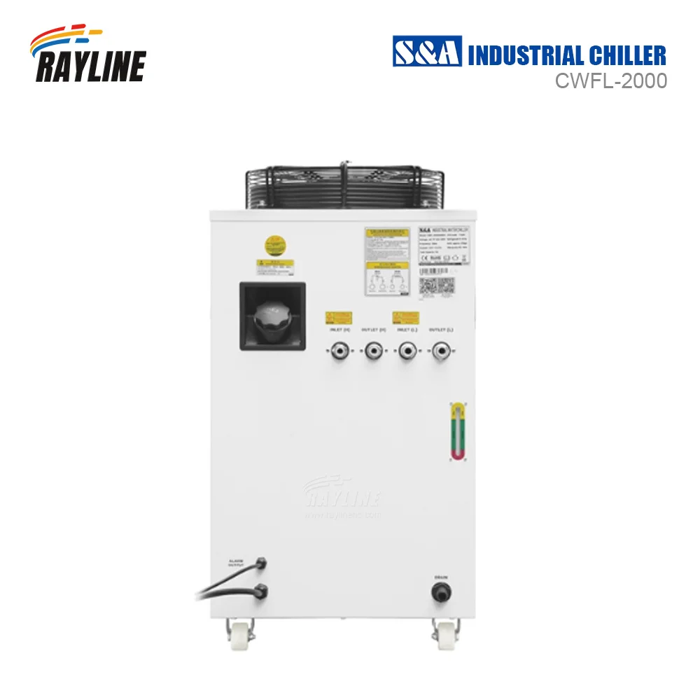 Rayline S&A CWFL-2000AN Industrial Air Water Chiller for CO2 Fiber LaserEngraving Cutting Machine Cooling