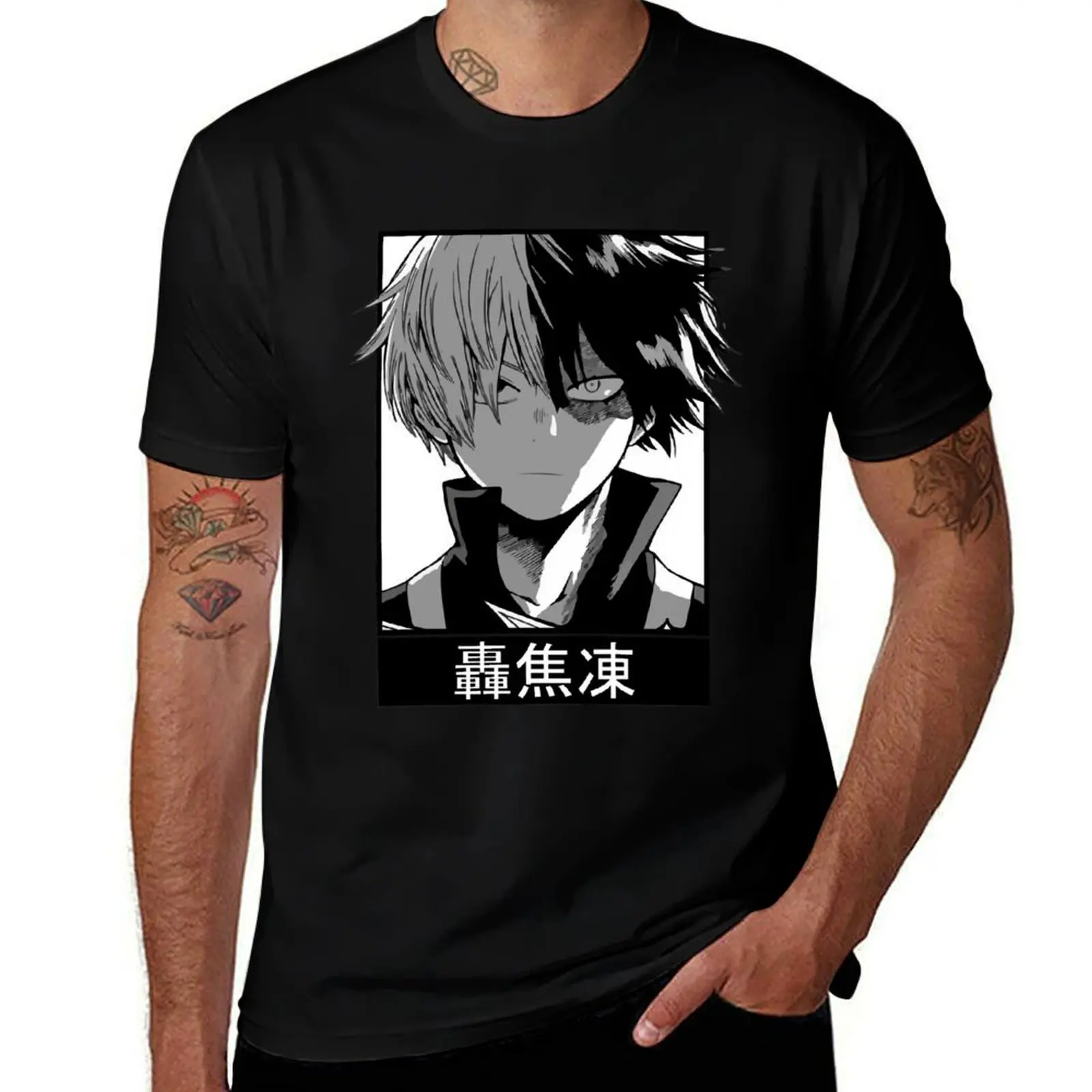

Shoto Todoroki (Boku no Hero) T-Shirt Simple Solid Color Crew Neck Tee