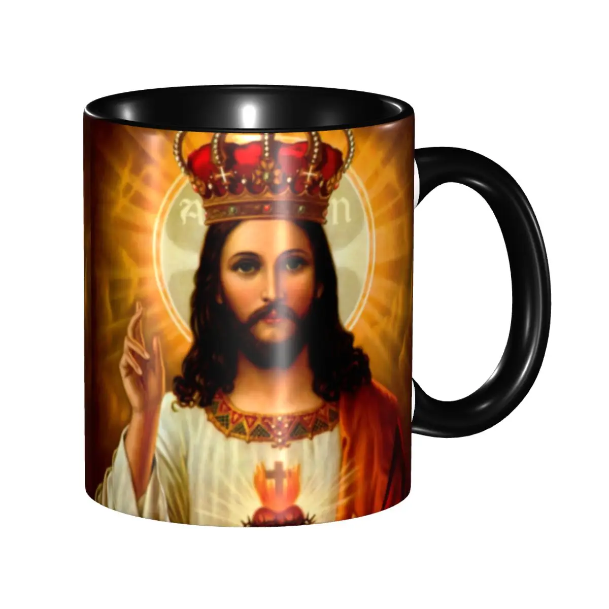 

DIY Lord Jesus Christ God Ceramic Mug Custom Jesus Christ Sacred Heart Coffee Cups Creative Gift