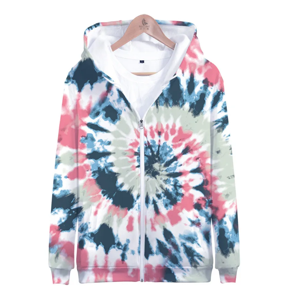 Colorful Spiral Dizzy Pattern Hoodie Men Women Optical Illusion Hoodies Sweatshirt Harajuku Tie Dye Jacket Coat Clothes