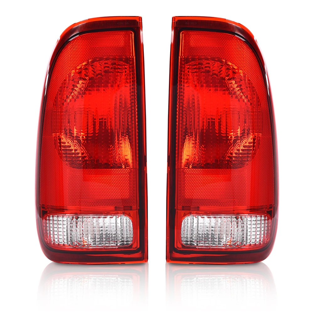 Tail Lights Assembly Without Bulbs & Wiring Harness Left & Right for Ford F150 Stepside 1997-2004/Ford F250-F550 Super Duty 1999-2007