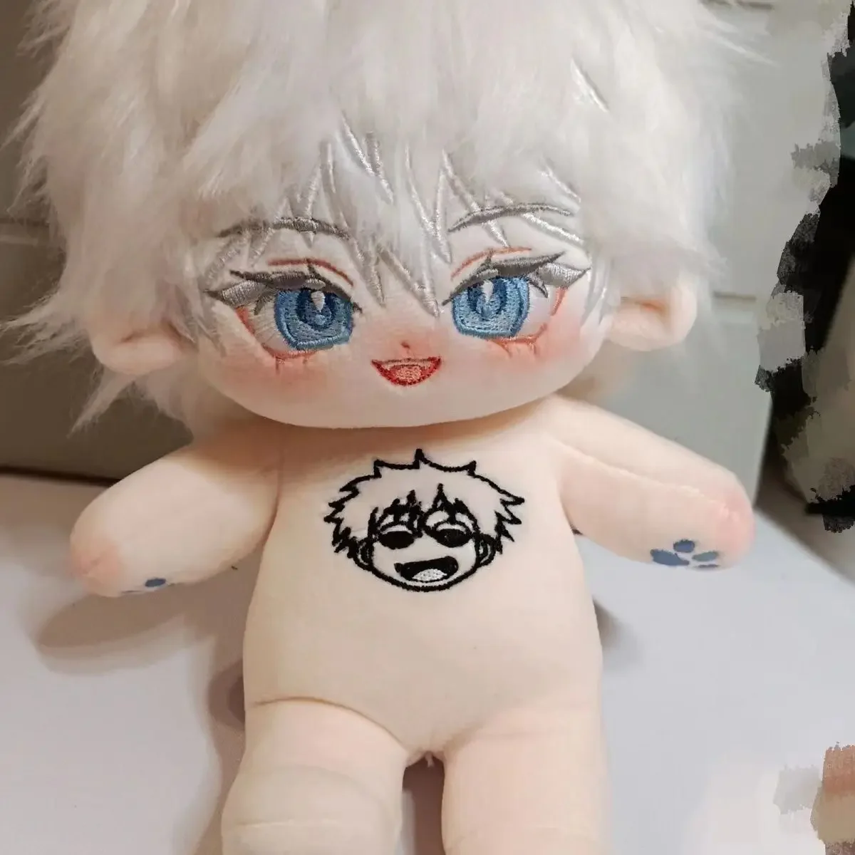 20cm ausgestopfte Anime Jujutsu Kaisen Satoru Gojo süße Baumwoll puppe Spielzeug für Kinder Erwachsene Plüsch puppe Sammler Plüschtiere Geschenk