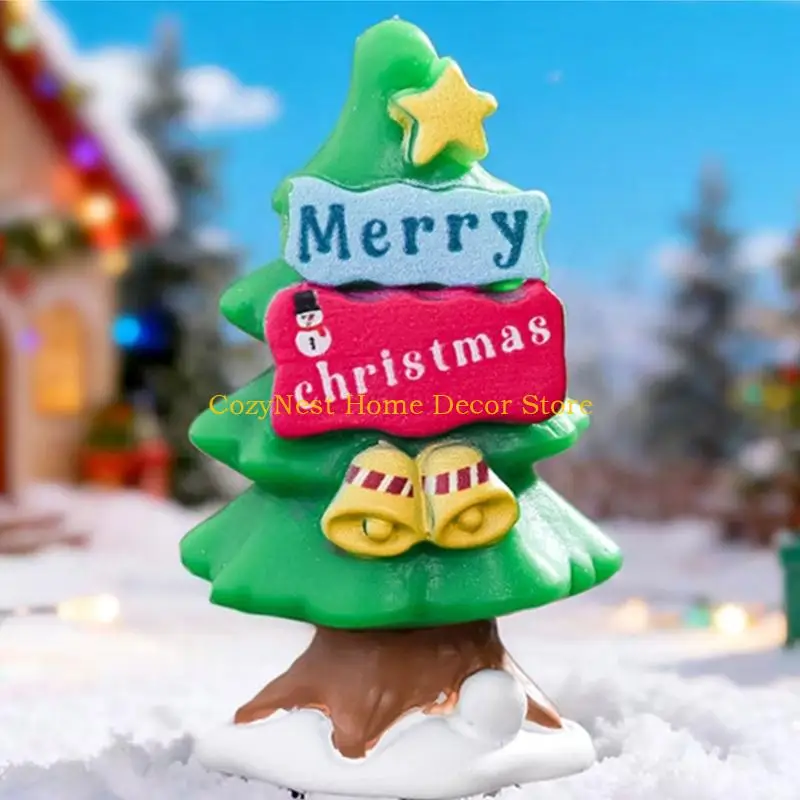 92MF 2Pcs Halloween Christmas Resin Lamp Post Sign Miniature Decors for Festival Home and Office Desktop Display Ornament