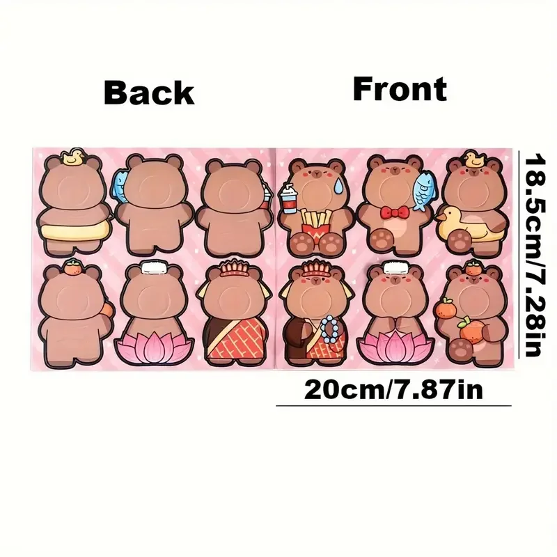 60 قطعة/المجموعة الكرتون الحيوان كابيبارا موضوع مصاصة حامل بطاقات DIY الحلوى التفاف بطاقات للأطفال عيد ميلاد الطفل دش ديكور الحفلات