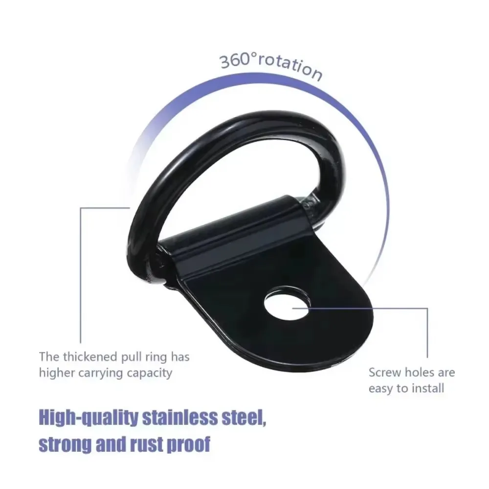 10Pcs D Rings Tie Down Anchors Ring Pull Hook Stainless Steel Lashing Ring Load Fit for Car Boat Cargo Trailer Vehicles RV Van - view 4