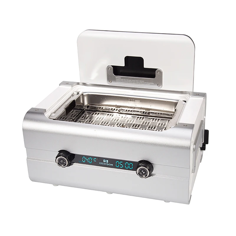 8L Stainless Steel Medical Dental Digital Ultrasonic Cleaners Adjustable Power Control Unit