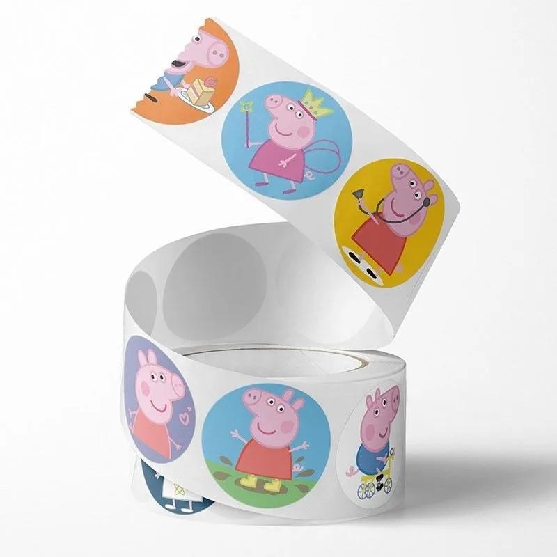 500 pçs peppa pig manual adesivos brinquedos bônus bonito george bagagem portátil guitarra decorativo graffiti adesivos presentes selo adesivo