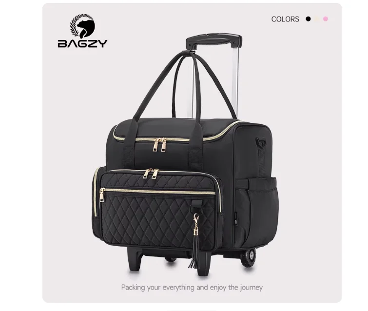 

Женская дорожная сумка-тележка на колесиках для ручной клади, под сиденье, для учителей, для деловых поездок, женский чемодан на колесиках
