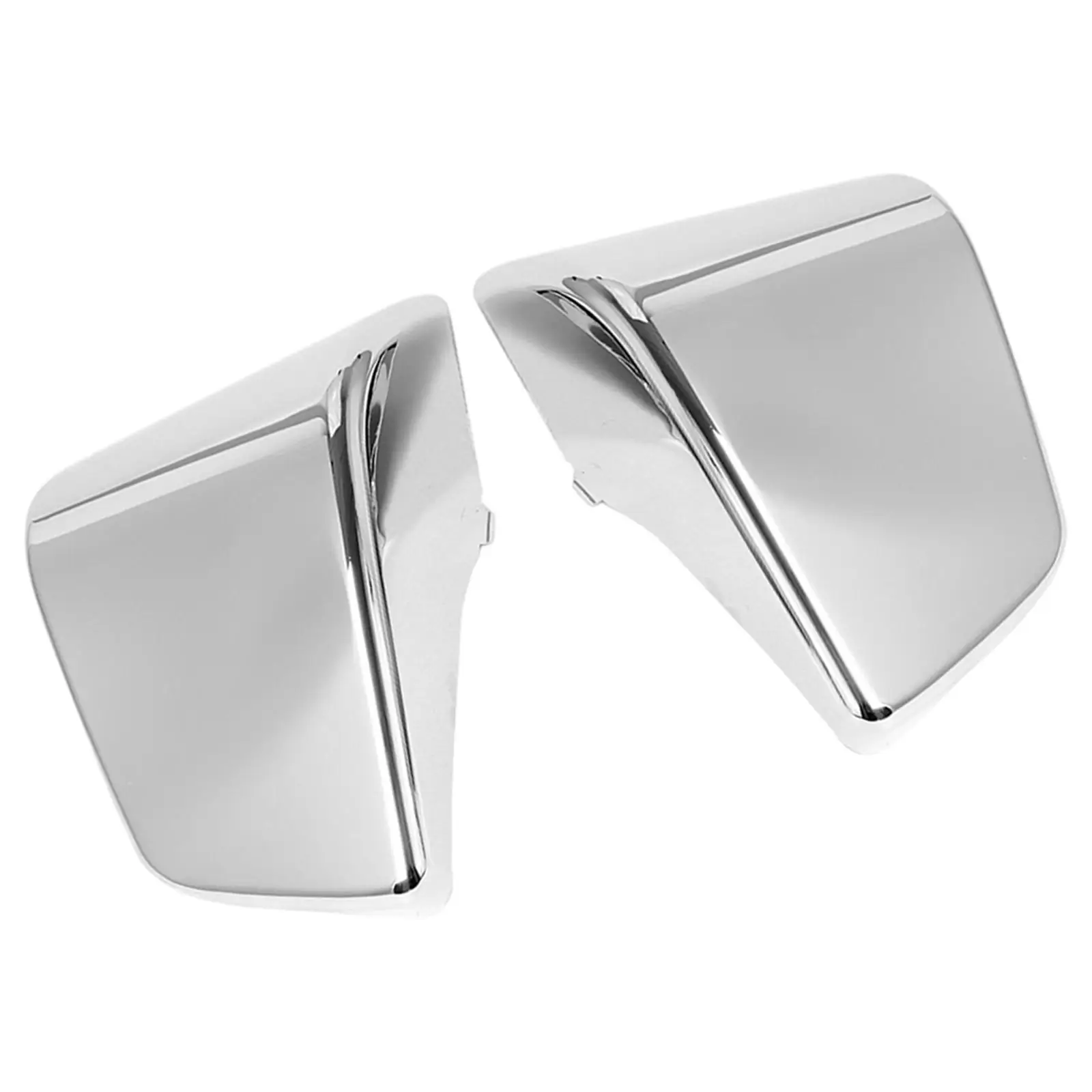 2 Pieces Motorcycle Chrome Battery Side Fairing Cover Two Sides ABS Protector