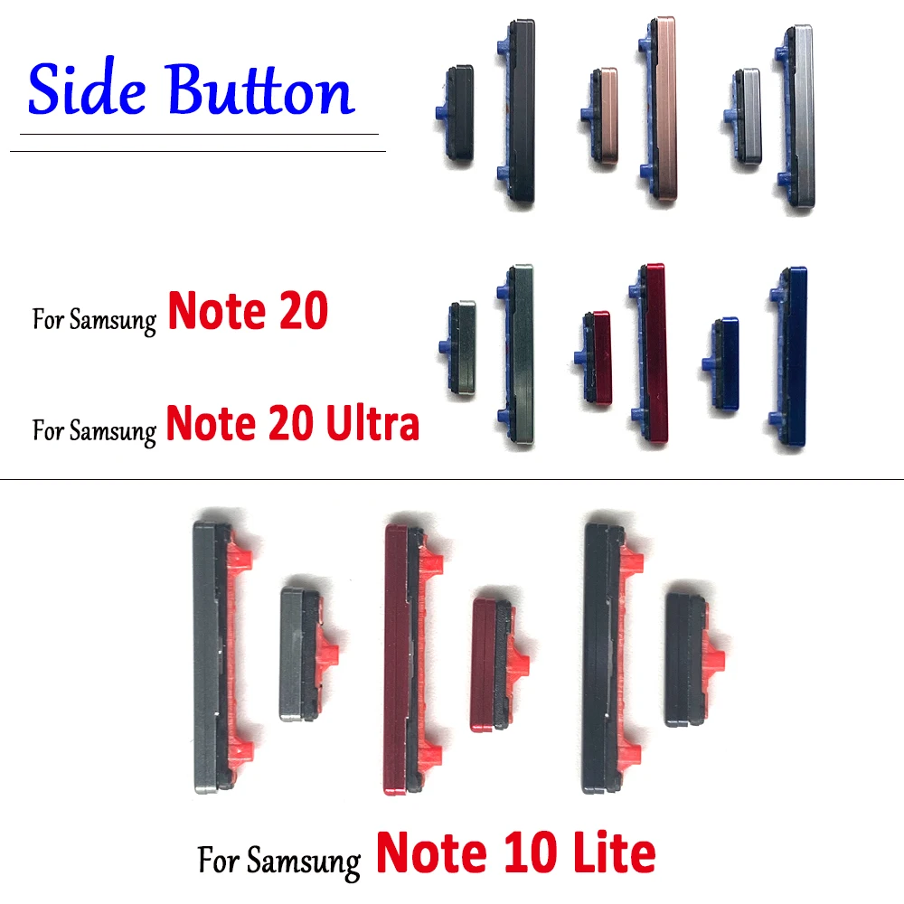 NEW Replacement Power Button + Volume Side Button Repair Parts For Samsung Note 10 Lite / Note 20 Ultra / S7 Plus SM T970 S7 FE