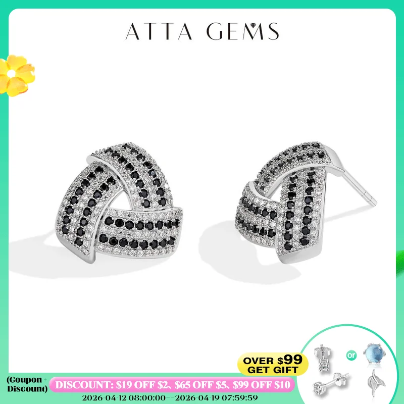 

Attagems DVVS Moissanite Diamond Triangle Stud Earring For Women 925 Sterling Silver 18K Gold Plated Birthday Gift Party Jewelry