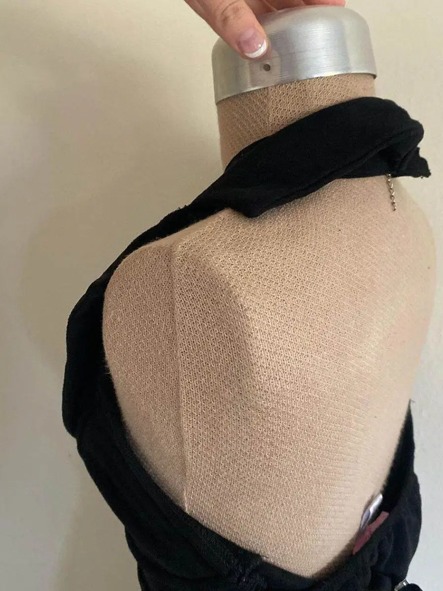 Slimming Dark Design Women's Vest Y2K Hollow out Neck Hanging Strap Sexy Top Casual Style Regular Length Zipper Closure