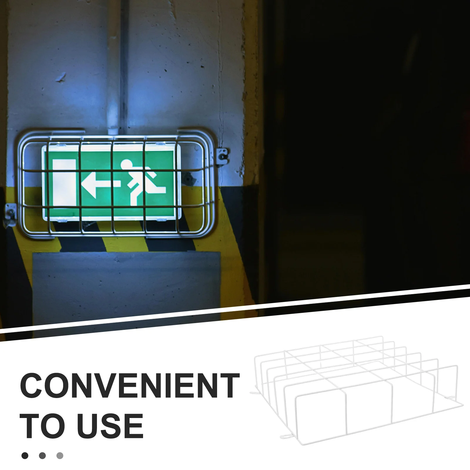 Indicator Light Protective Cover Fixture Mount Damage Protection Cap Signal Guard Iron Mesh Wire for Exit Signs