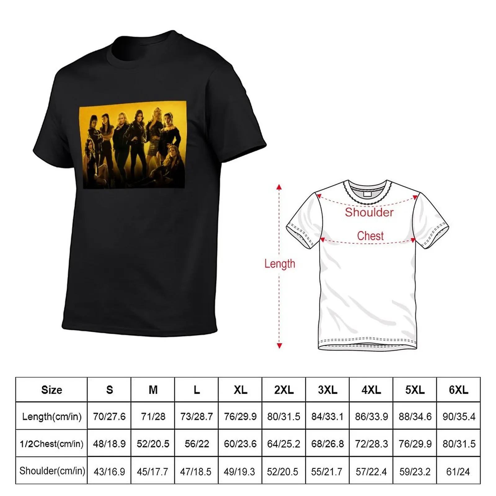 Pitch Perfect 3 - Yellow Poster - No Words T-Shirt anime customized t shirts oversized t shirts for men