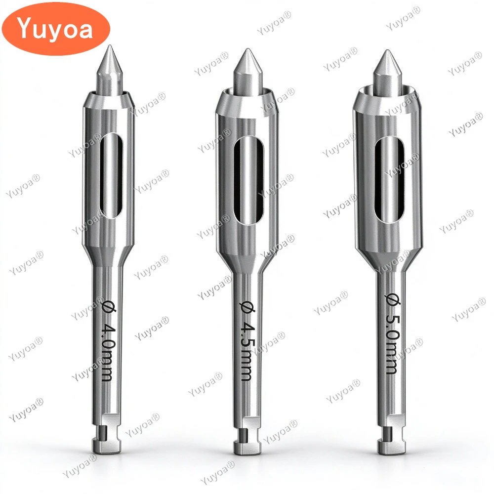 Dental Implant Tissue Punch with Locating Pilot Tip 4.0/4.5/5.0mm Flapless Implant Surgery Bur Dentist Guided Tissue Punch