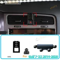 Car Phone Holder Gravity Stand Mount Support Base Horizontal GPS Mobile Bracket Accessories For Volkswagen Golf MK7 7 2014-2020