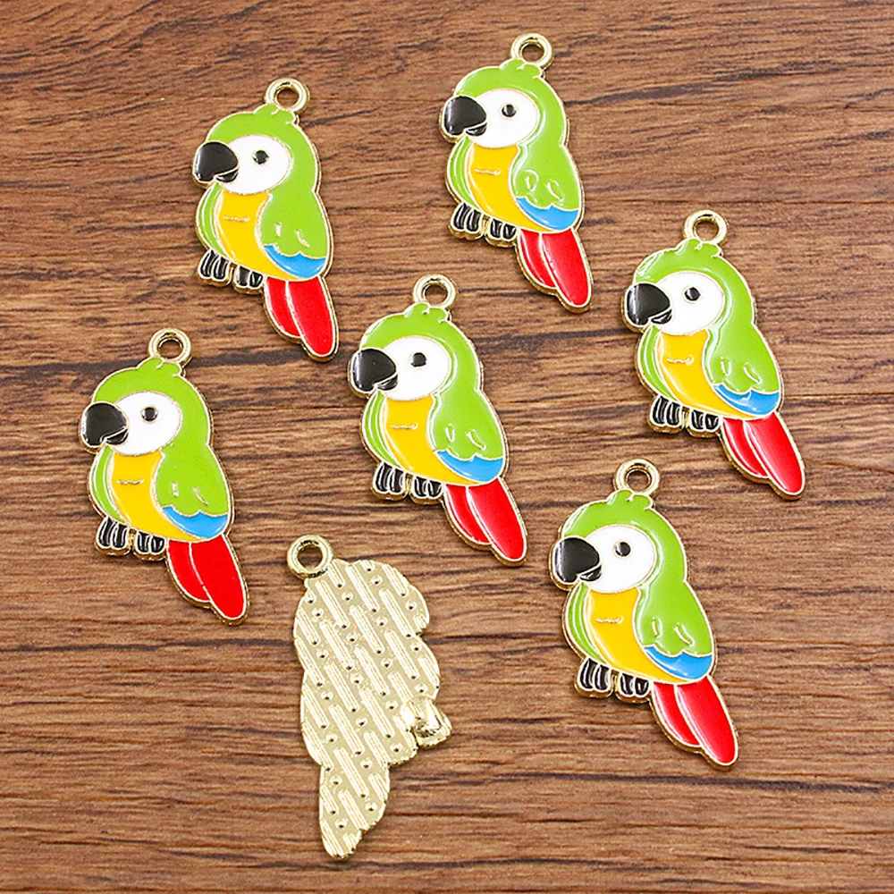 

60pcs Mix Color Alloy Oil-drop Birds Pendant Charms For Jewelry Making DIY Necklace Bracelet Accessories