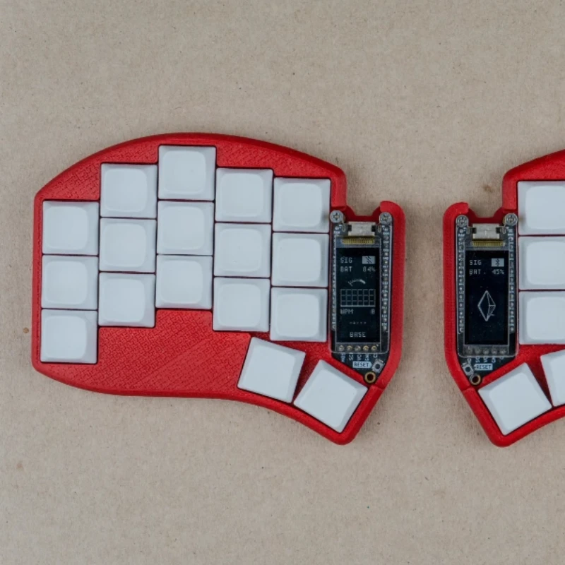 Urchin Drahtlose Bluetooth-Split-Tastatur-Anpassung Ergonomischer 3D-Druck ZMK Hot-Swap-fähige mechanische Tastatur links und rechts