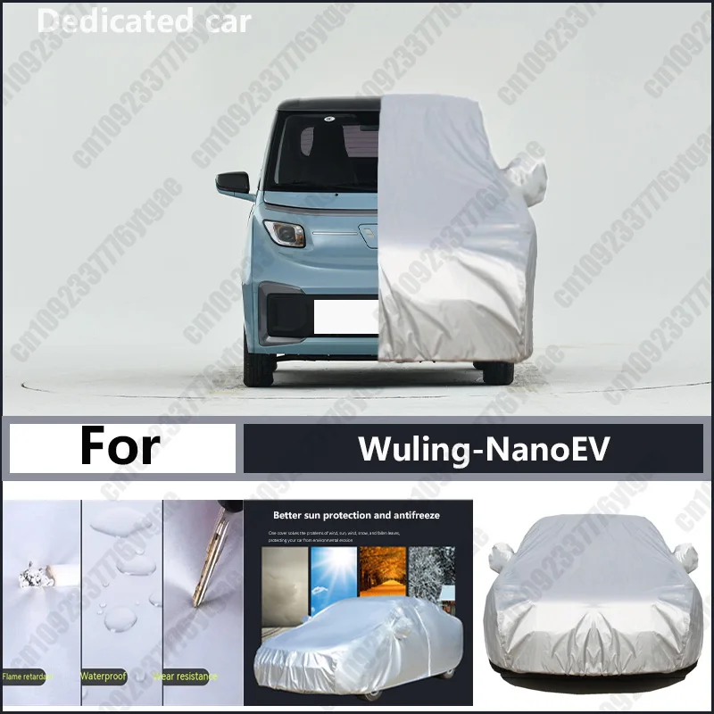 

For Wuling-NanoEV Oxford cloth car cover for sun protection, rain resistance, and all season special car dust cover