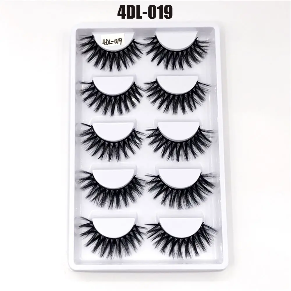Woman Wispies Fluffy Natural Long Eye Lash Extension Full Volume Thick False Eyelashes 4D  Faux Mink Hair