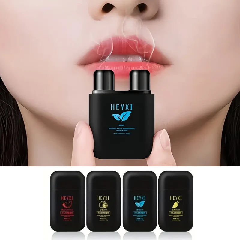 Vitality and Refreshing Peppermint Energy Bar, Fatigue and Refreshing, Nasal Suction Cooling Oil Dual Hole Energy Bar