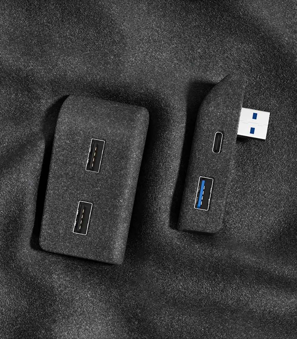 Für Tesla Modell 3Y Highland Juniper 2021-2025 Handschuhfach Beflockung USB HUB Adapter Schnell Ladegerät Auto zubehör – Detail 3