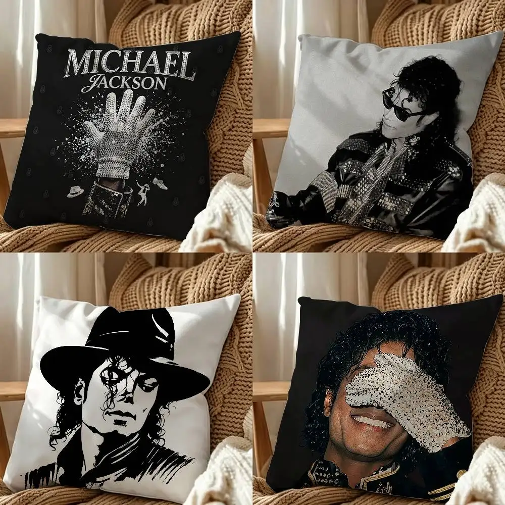 Michael Jackson  Square Double-Sided Printed Pillow Case Sofa Cushion Cover Bedroom Bedside Decor