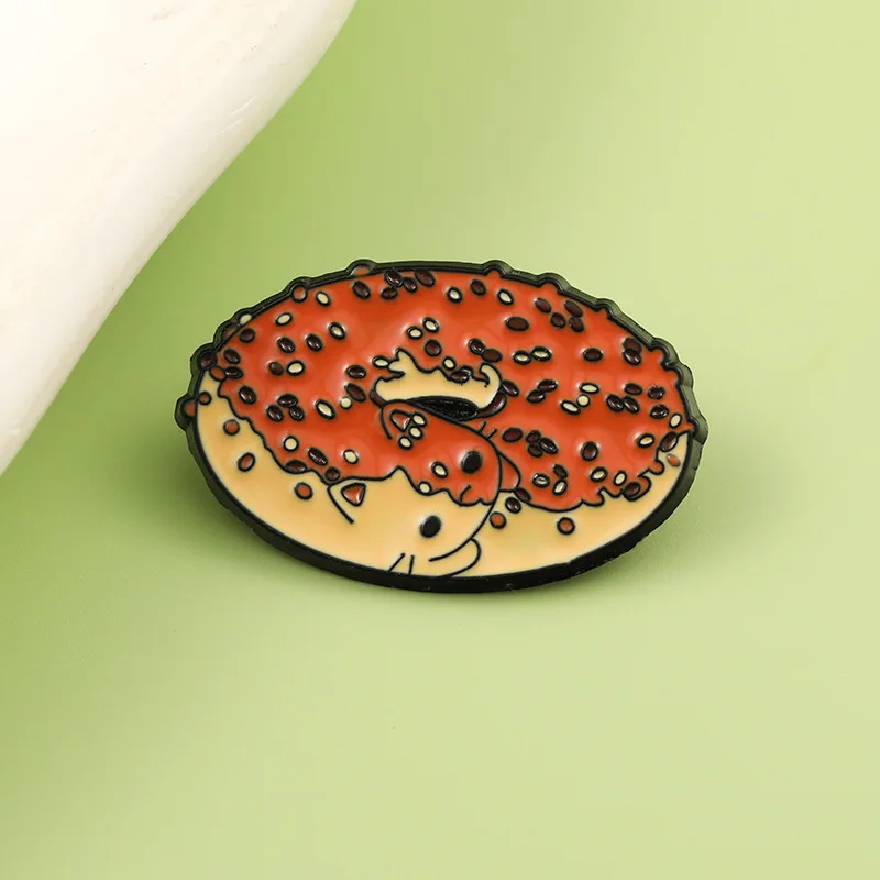 دبابيس الكرتون الغذاء الحيوان المينا دبابيس لعوب ديكور للسترات أكياس الزي غير الرسمي المرأة حقيبة سحر الأزياء والمجوهرات الإكسسوار