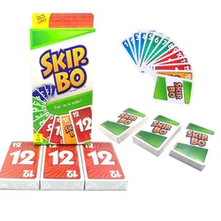 Mattelゲーム-uno skip boカードゲーム、テレビ番組をテーマにしたグラフィックをフィーチャーした家族の夜、2〜10人のプレイヤーのための特別なルール