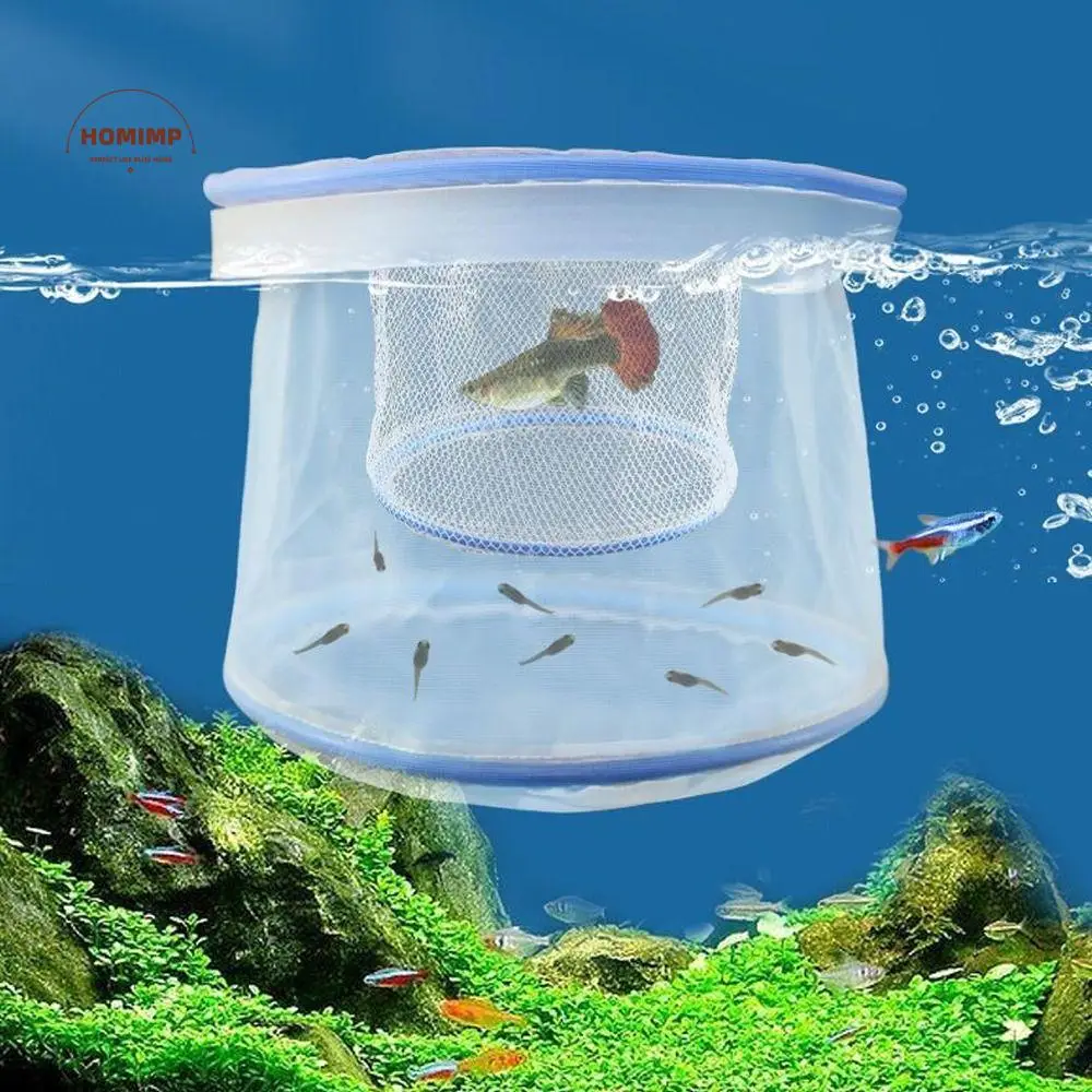 

Practical Ventilated Guppy Breeding Net Permeable Nylon Floating Fish Net Portable Breeding Net Home Aquarium